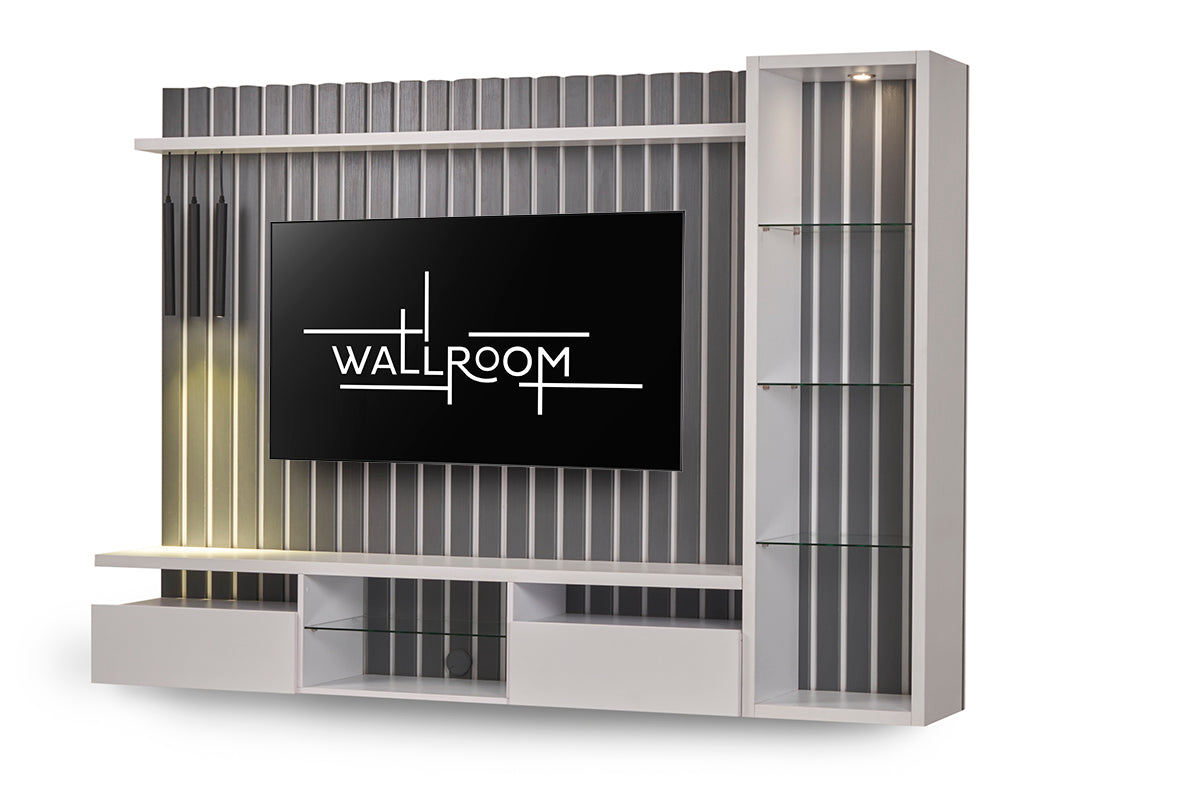 Agulhas - 2pce TV Wall Unit - Storm Grey