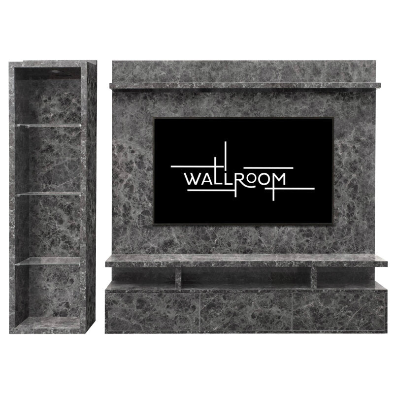 Clifton 350 -  2 Pce Grey Floating TV Stand