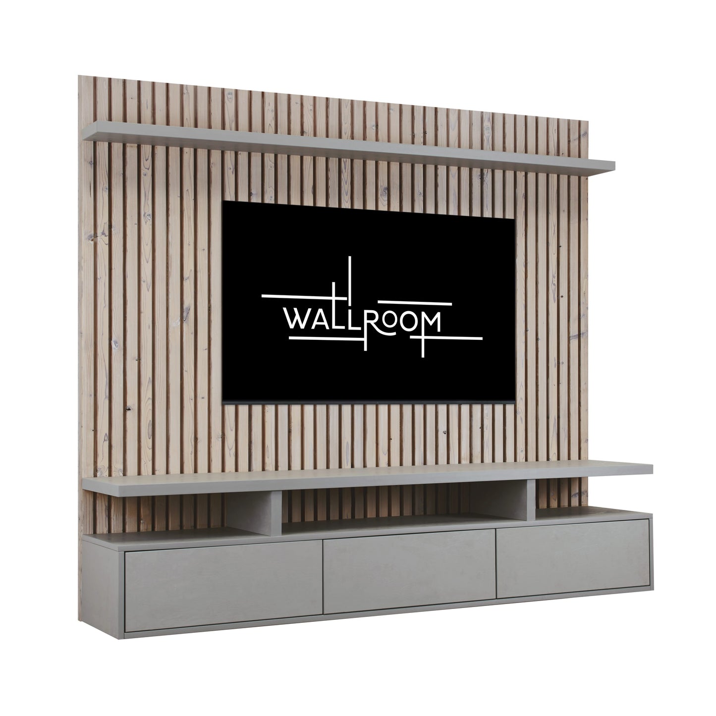 Clifton 350 - Floating TV Stand - Castle Grey