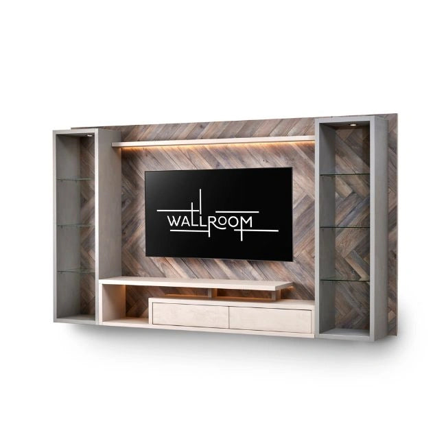 Plettenberg - 3Pce TV Stand - Cotton Stucco