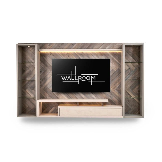 Plettenberg - 3Pce TV Stand - Cotton Stucco