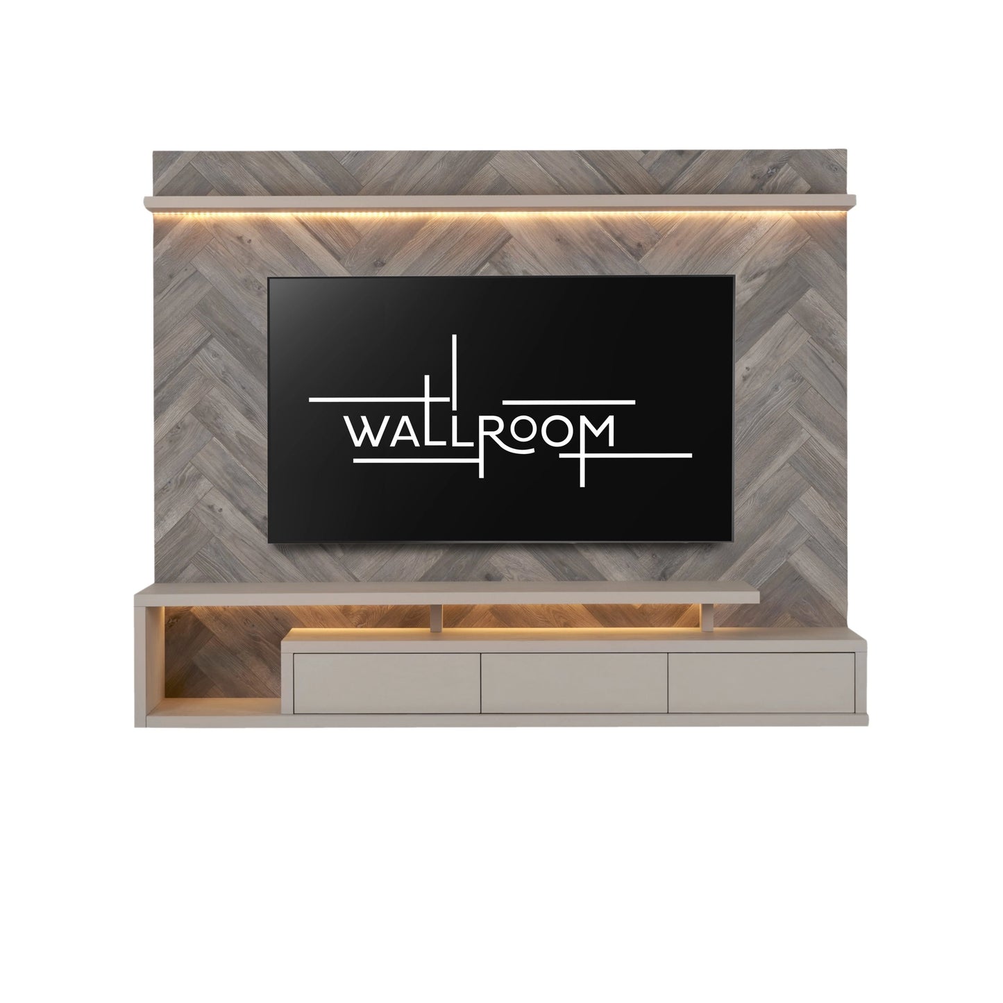 Plettenberg - TV Stand - Beech & Cotton Stucco