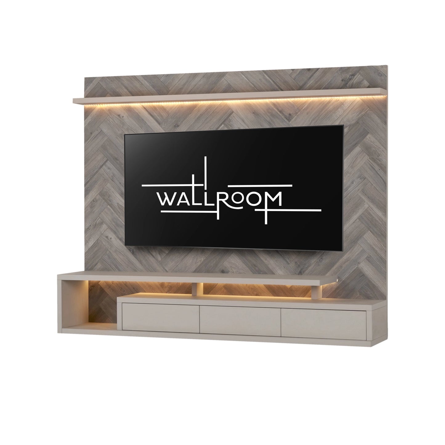 Plettenberg - TV Stand - Beech & Cotton Stucco