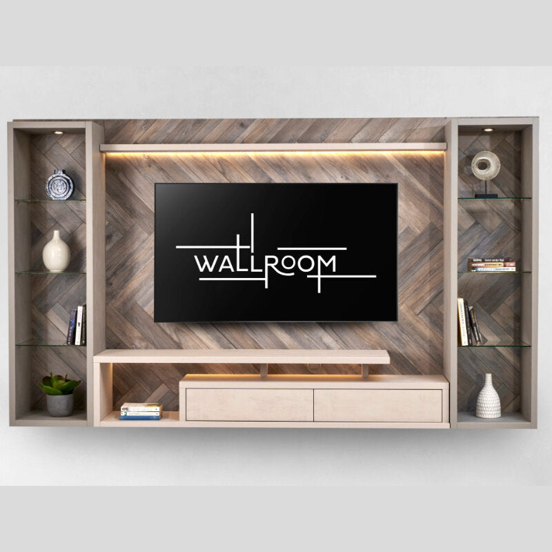 Plettenberg - 3Pce TV Stand - Cotton Stucco