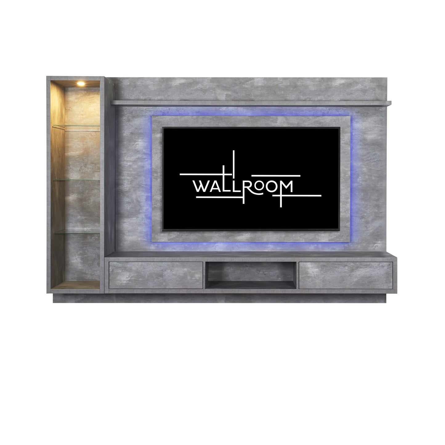 Zinkwazi - 2 Pce TV Wall Unit - Urban Steel