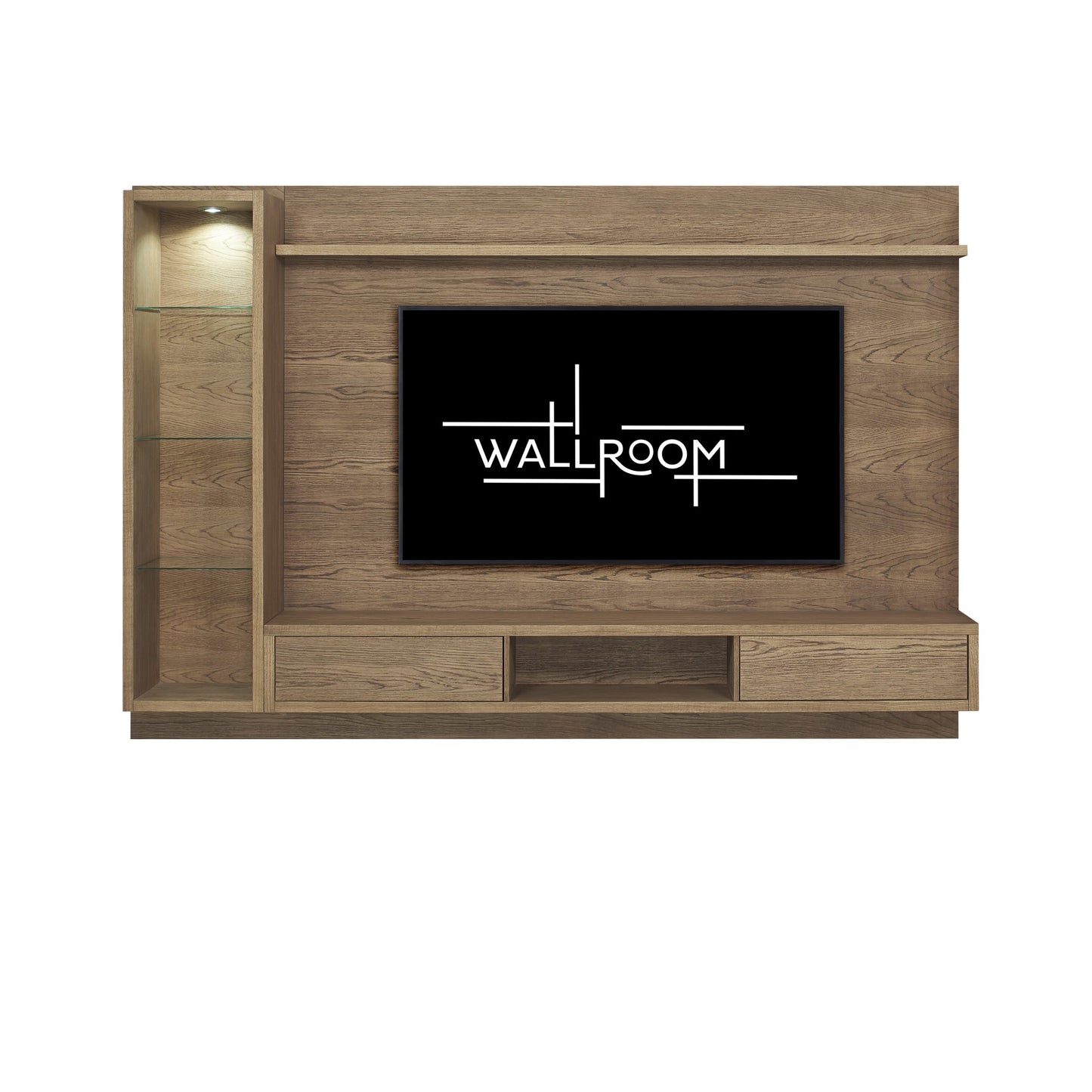 Zinkwazi - 2 Pce TV Wall Unit - Mahogany