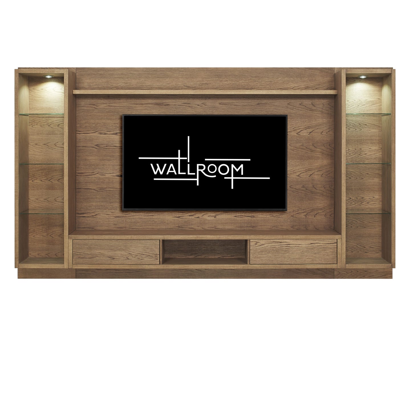 Zinkwazi - 3Pce TV Wall Unit - Mahogany