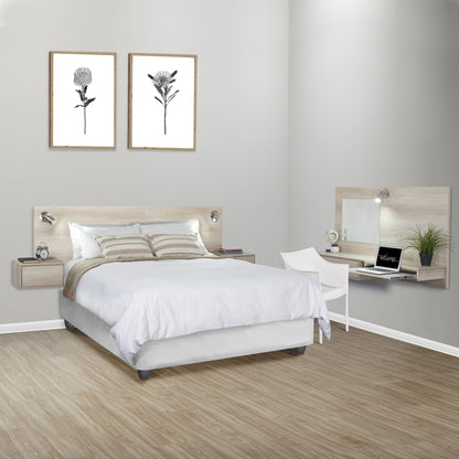 Blouberg - Wall-Mounted Headboard & Single Pedestals