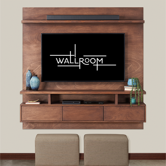 Clifton 200 - Floating TV Stand - Mahogany