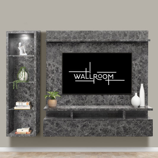 Clifton 350 -  2 Pce Grey Floating TV Stand