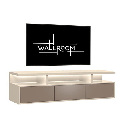 Clifton 350 - Floating TV Shelf - Cappuccino