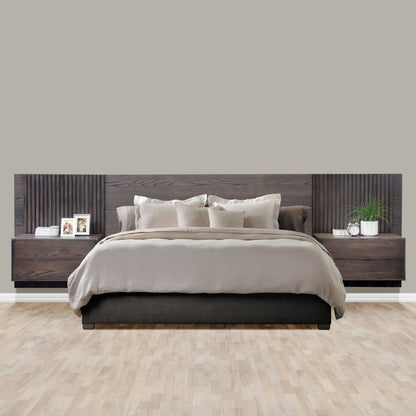 Hibberdene - Wooden Headboard and Pedestals