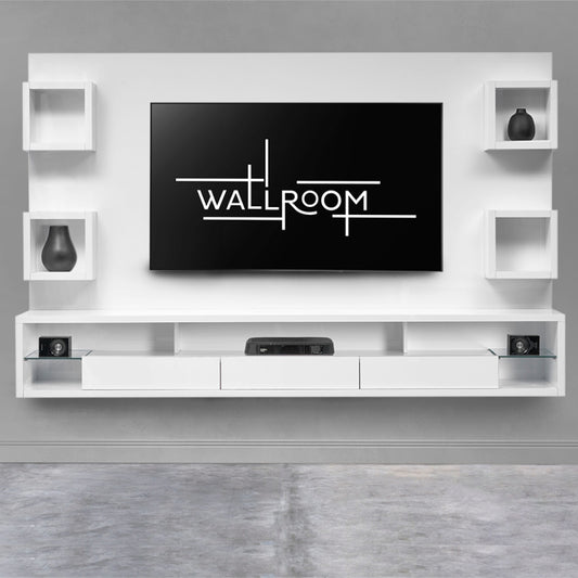 Margate - White TV Stand - High Gloss