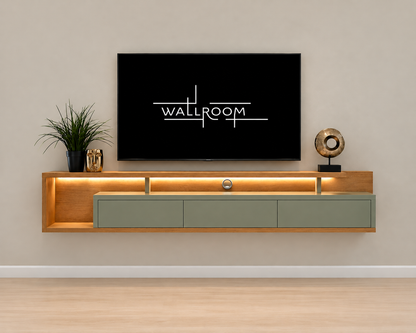 Plettenberg - Floating Shelf Under TV - LED Lighting