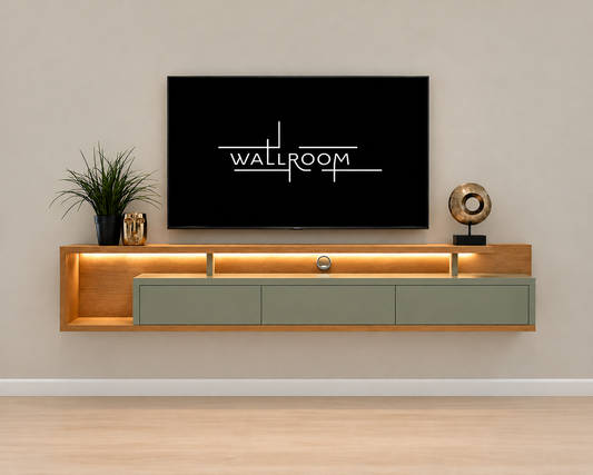Plettenberg - Floating Shelf Under TV - LED Lighting