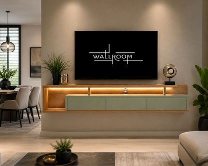 Plettenberg - Floating Shelf Under TV - LED Lighting