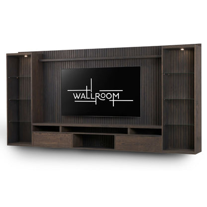 St Francis - 3Pce Floating TV Stand - Ebony