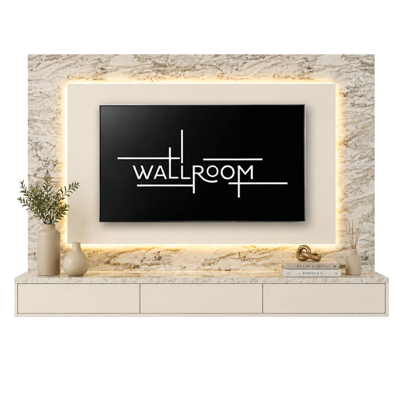 Sanctuary - TV Stand - TV Panel & LED Lights