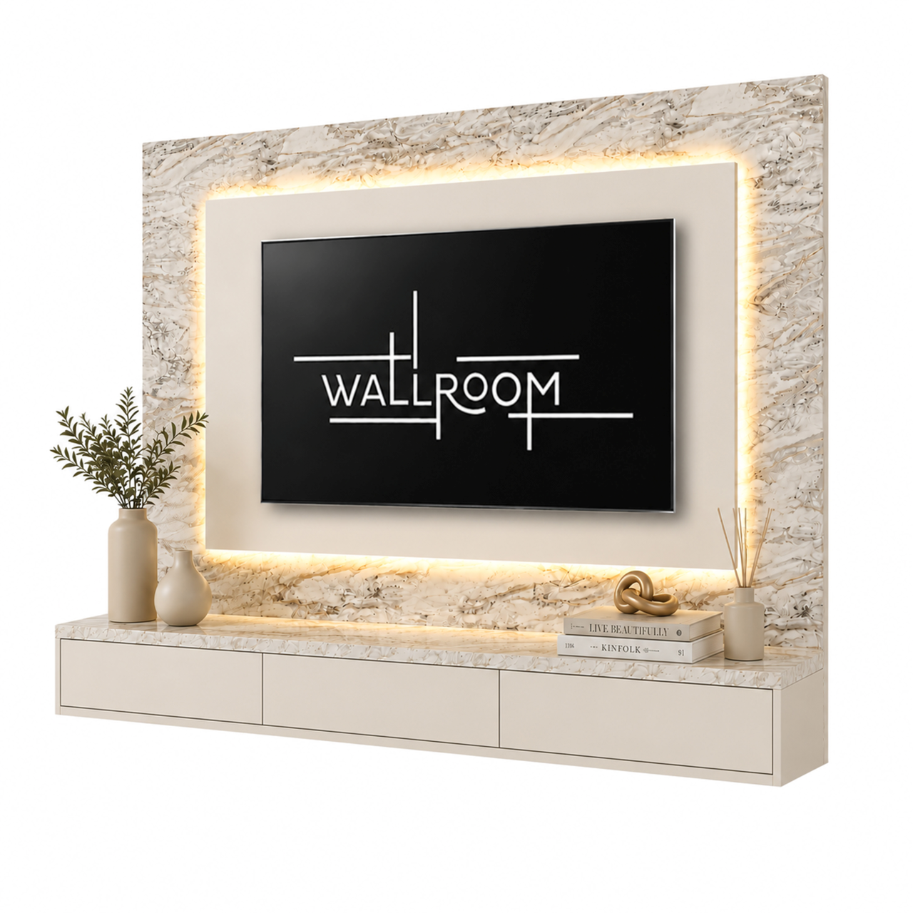 Sanctuary - TV Stand - TV Panel & LED Lights