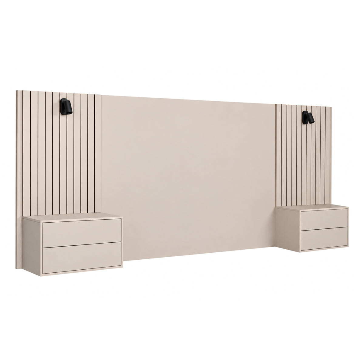 Hibberdene - Floating Headboard - Bedside Tables & Reading Lights