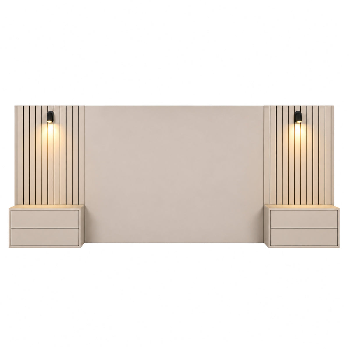Hibberdene - Floating Headboard - Bedside Tables & Reading Lights