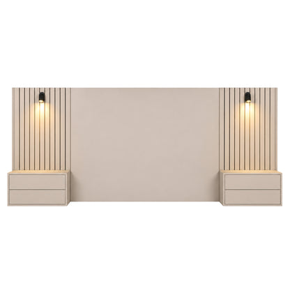 Hibberdene - Floating Headboard - Bedside Tables & Reading Lights