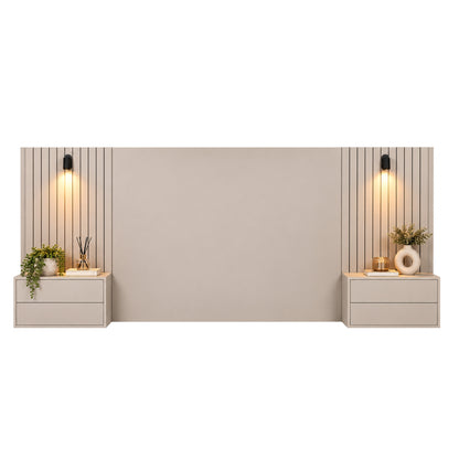 Hibberdene - Floating Headboard - Bedside Tables & Reading Lights