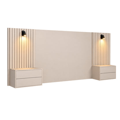Hibberdene - Floating Headboard - Bedside Tables & Reading Lights