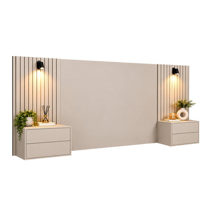 Hibberdene - Floating Headboard - Bedside Tables & Reading Lights