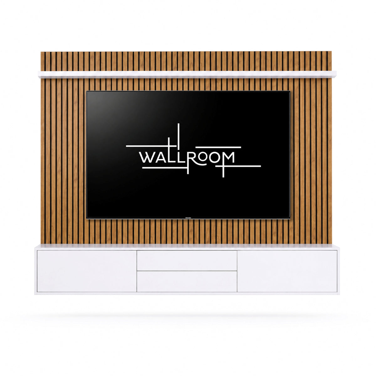 Westbrook - Floating TV Stand - Slatted Backboard