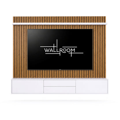 Westbrook - Floating TV Stand - Slatted Backboard