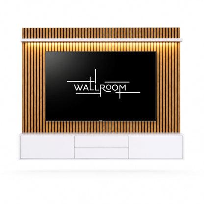 Westbrook - Floating TV Stand - Slatted Backboard