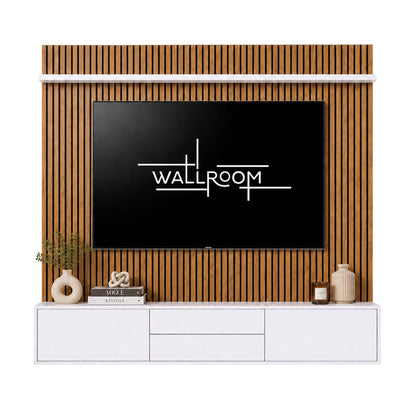Westbrook - Floating TV Stand - Slatted Backboard