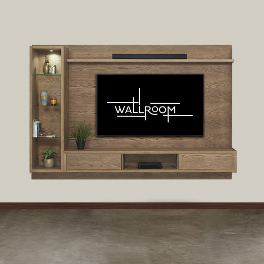 Zinkwazi - 2 Pce TV Wall Unit - Mahogany